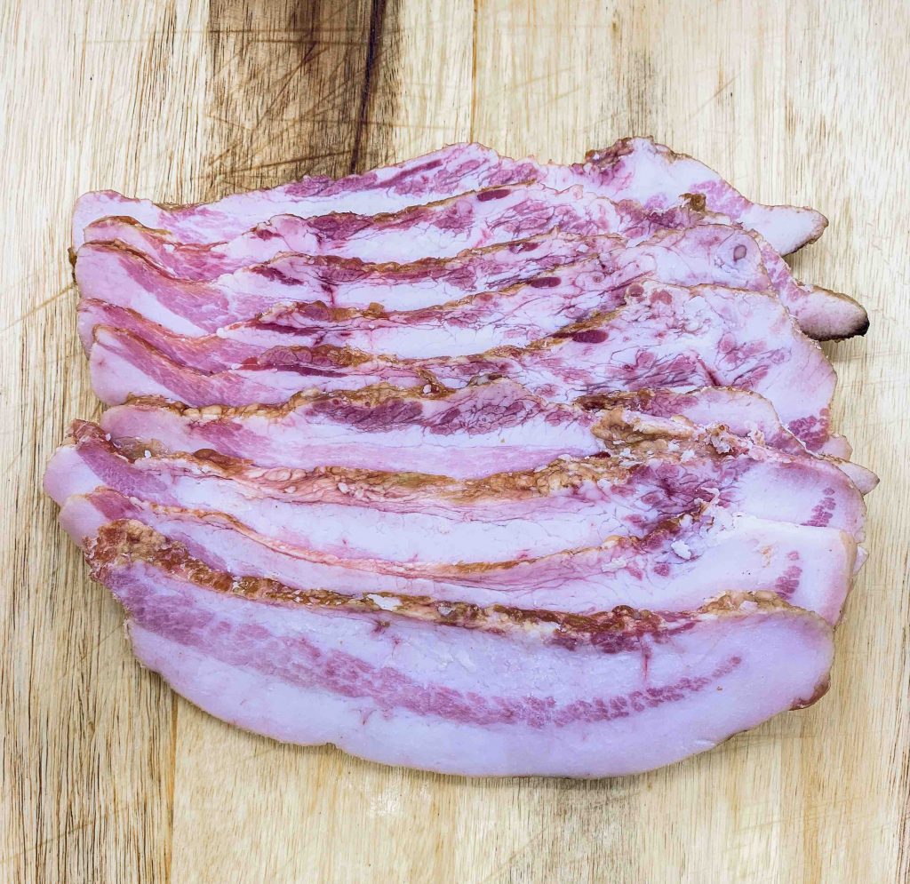 sliced jowls smoked